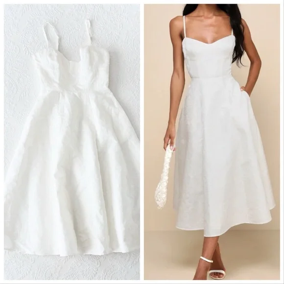RoseMuse jacquard check dress ホワイト jacquard check dress – BUNNY APARTMENT